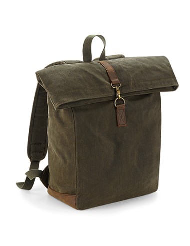 Q-QD655-Heritage Waxed Canvas Backpack